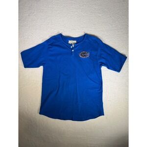 Colony Mens Henley Shirt University of Florida Gators UF Logo Blue Size M Cotton